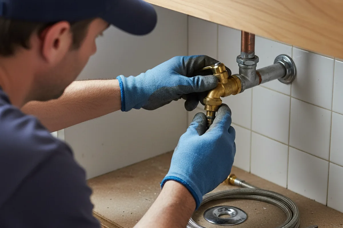 Shutoff valve and fitting work during Faucet and Fixture Repair in Center Point